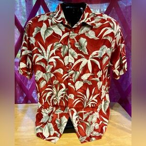 Pierre Cardin Vintage men's shirt Hawaiian Tropical 100% Rayon made in korea